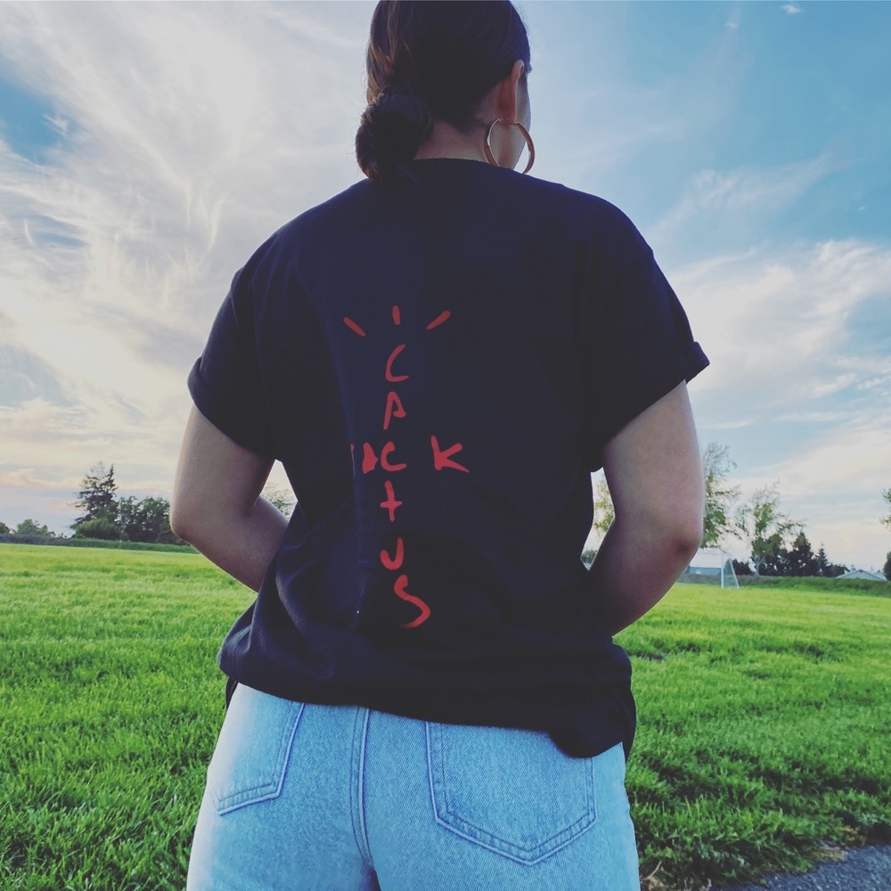 Custom cactus graphic T-shirt